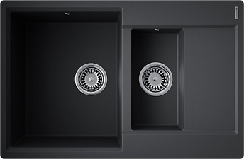 Мойка Daisen 78-2T-BL Tetogranit/черный(арт.4993535)