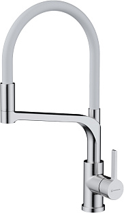 Смеситель Omoikiri Sinto 2 Plus-BN-WH латунь/ нержавеющая сталь/белый