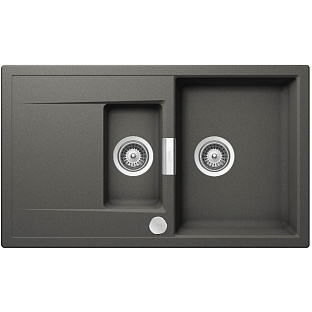 Мойка SCHOCK  Eton 60 D  Cristadur 860х510 серебристый камень