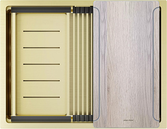 Мойка Paulmark NEXT-MULTI SINK 58 UNI PM785845-LG светлое золото