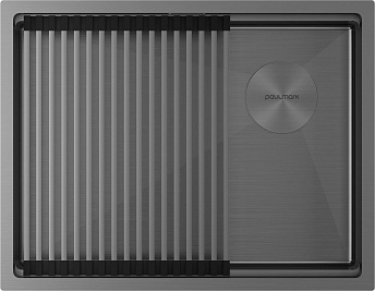 Мойка Paulmark NEXT-PRO 58 UNI PM705845-GM вороненая нерж.сталь
