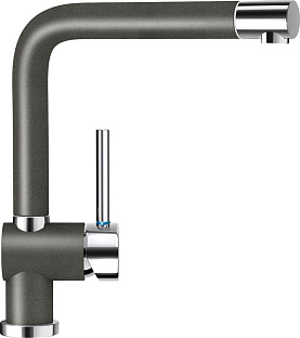 Смеситель Schock Piega,  Cristadur хром/серебристый камень