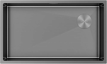 Мойка Paulmark NEXT-SKEW 74 UNI PM887444-GM вороненая нерж.сталь
