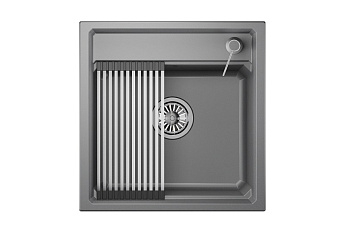 Мойка GRANULA Kitchen Space 5002, АЛЮМИНИУМ