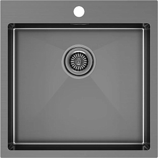 Мойка Paulmark KRONER 51 PM215151-GM вороненая нерж.сталь