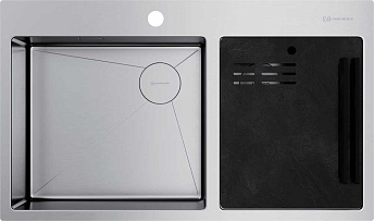 Мойка Omoikiri Akisame 86-2-IN Side нерж. сталь/нержавеющая сталь (арт.4997021)