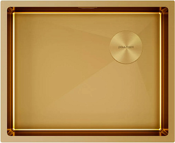 Мойка Paulmark NEXT-SKEW 54 UNI PM885444-BG брашированное золото