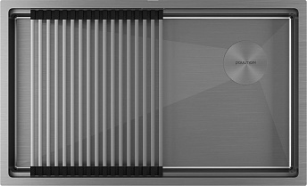 Мойка Paulmark NEXT-PRO 74 UNI PM707445-GM вороненая нерж.сталь