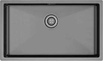 Мойка Paulmark ALLER 74 UNI PM807444-GM вороненая нерж.сталь