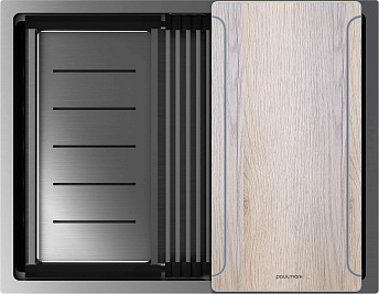 Мойка Paulmark NEXT-MULTI SINK 58 UNI PM785845-GM вороненая нерж.сталь