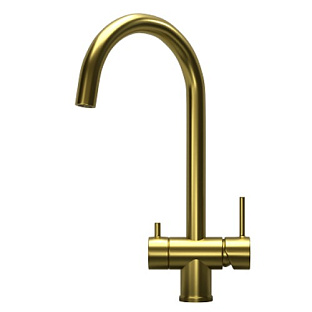 Смеситель GRANULA Kitchen Space 7104, ЗОЛОТО САТИН