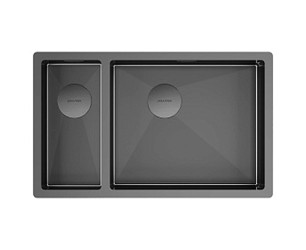Мойка Paulmark NEXT 69/2S UNI PM226944-GMR вороненая нерж.сталь