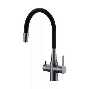 Смеситель Paulmark SALIX Sa213419-GM вороненая сталь