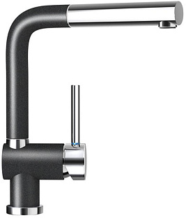 Смеситель Schock Piega-D , Cristadur, выдвижной излив хром/магма