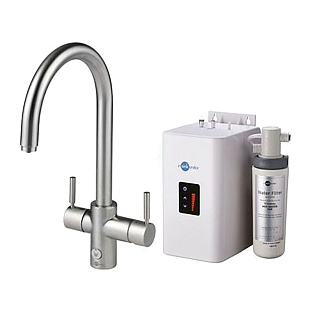 Смеситель InSinkErator J матовый никель + бак с фильтром и кипячением