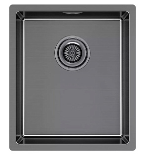 Мойка Paulmark LASSAN 38 UNI LA38-GM вороненая нерж.сталь