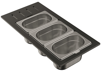 Контейнер Omoikiri DC-02-3-IN нержавеющая сталь