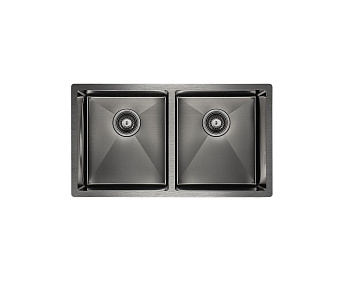 Мойка Paulmark GERBERG 78/2 UNI PM237844-GM вороненая нерж.сталь