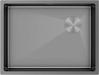 Мойка Paulmark NEXT-SKEW 58 UNI PM885844-GM вороненая нерж.сталь