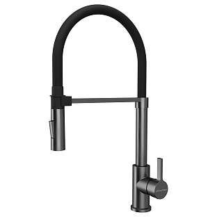 Смеситель Paulmark HALT Ha214021-GM вороненая сталь