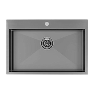 Мойка Paulmark KRONER 75 PM217551-GM вороненая нерж.сталь