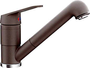 Смеситель Schock Cosmo-D, Cristalite, выдвижной излив мокка