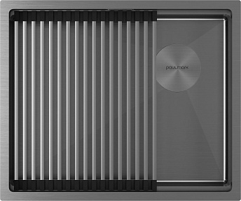 Мойка Paulmark NEXT-PRO 54 UNI PM705445-GM вороненая нерж.сталь