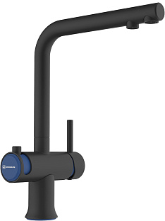 Смеситель Omoikiri HOTARU-GB-IB  латунь/графит/indigo blue