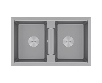 Мойка Paulmark TANDEM 80/2 PM238150-GRM серый металлик