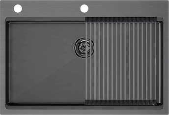 Мойка Paulmark KRONER-PRO 75 PM707551-GM вороненая нерж.сталь