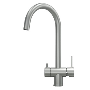 Смеситель GRANULA Kitchen Space 7104, СТАЛЬ МАТОВАЯ