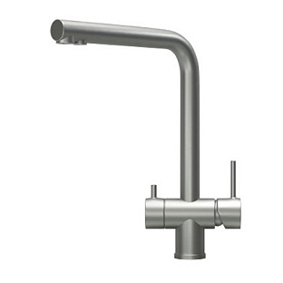 Смеситель GRANULA Kitchen Space 7011, СТАЛЬ МАТОВАЯ