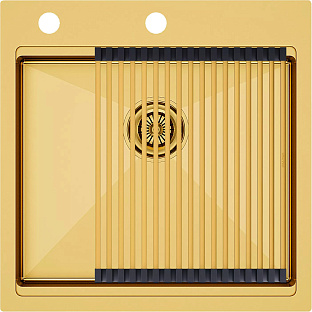 Мойка Paulmark KRONER-PRO 51 PM705151-BG брашированное золото