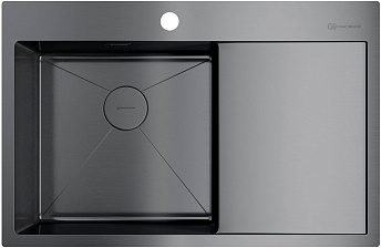 Мойка Omoikiri Akisame 78-GM-L нерж.сталь/вороненая сталь (4973099)