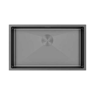 Мойка Paulmark NEXT 74 UNI PM217444-GM вороненая нерж.сталь