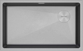 Мойка Paulmark LUMI 74UNI-SKEW LU74SK-GRM серый металлик