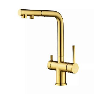 Смеситель Paulmark SERPENTINE Se213222-BG брашированное золото