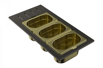 Контейнер Omoikiri DC-02-3-LG светлое золото