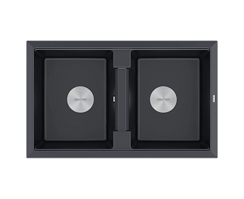 Мойка Paulmark TANDEM 80/2 PM238150-BLM черный