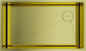 Мойка Omoikiri Taki 74-U/IF-LG Side нерж.сталь/светлое золото