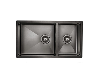 Мойка Paulmark GERBERG 78/2S UNI PM227844-GM вороненая нерж.сталь