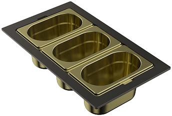 Контейнер Omoikiri DC-04-3-LG светлое золото