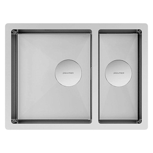 Мойка Paulmark NEXT 58/2S UNI PM225844-BS брашированная нерж.сталь