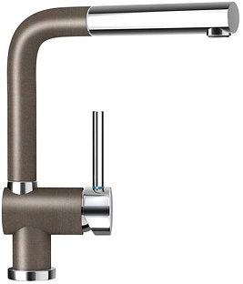 Смеситель Schock Piega-D , Cristadur, выдвижной излив хром/бронза