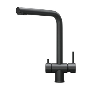 Смеситель GRANULA Kitchen Space 7011, ЧЕРНЫЙ МАТОВЫЙ