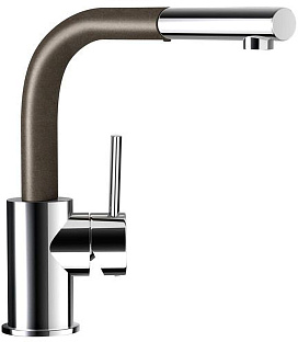 Смеситель Schock Nimbus-D , Cristadur, выдвижной излив хром/бронза