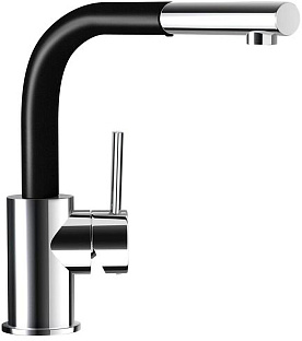 Смеситель Schock Nimbus-D , Cristadur, выдвижной излив хром/пуро