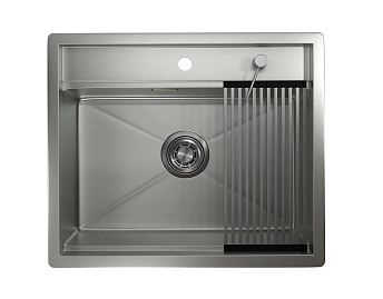 Мойка GRANULA Kitchen Space 6051, СТАЛЬ МАТОВАЯ